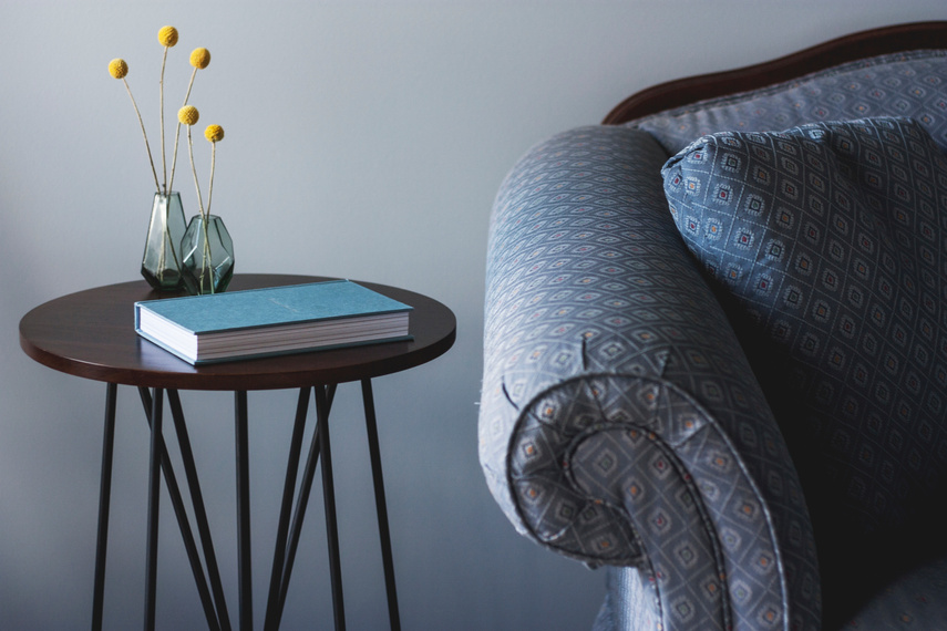 Simple Side Table in the Living Room